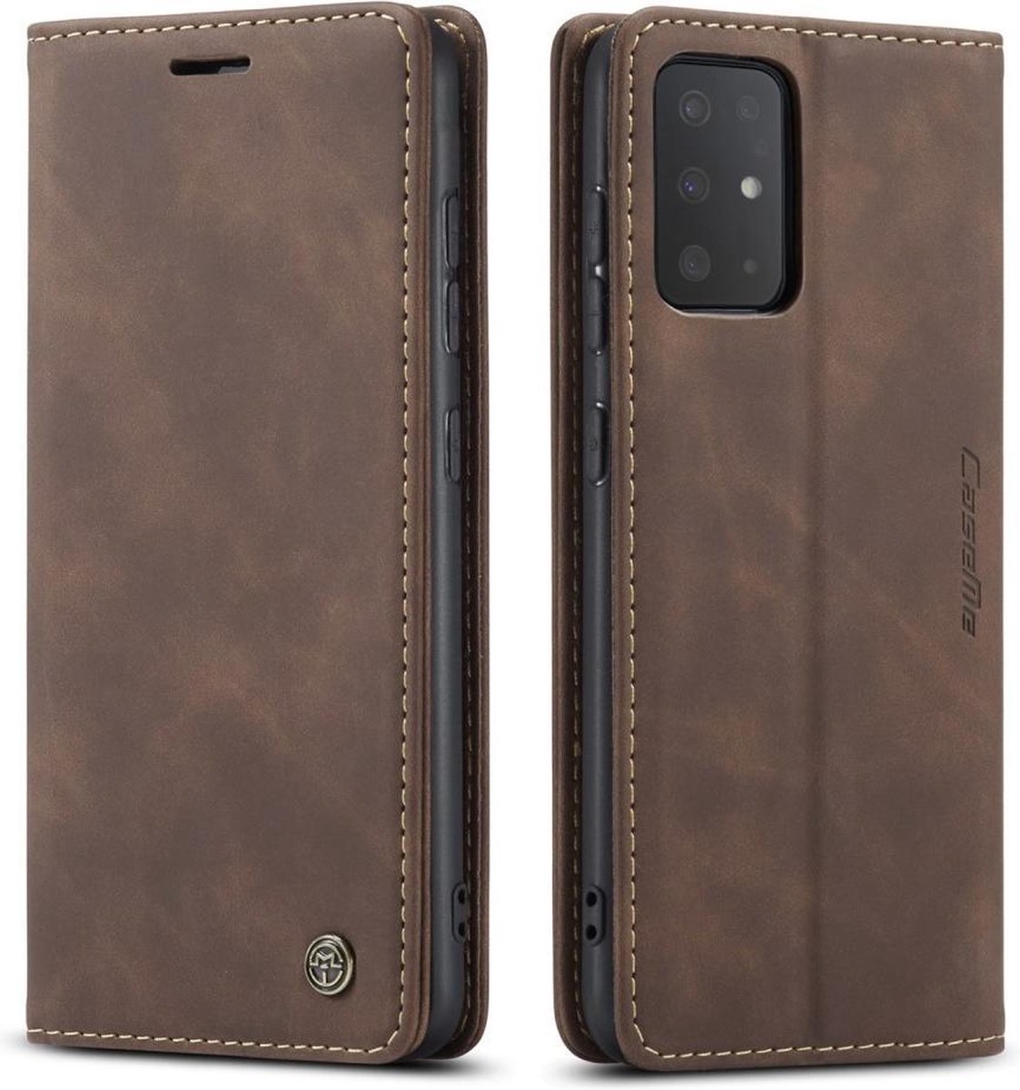CaseMe Book Case - Geschikt voor Samsung Galaxy S20 Plus Hoesje - Donkerbruin