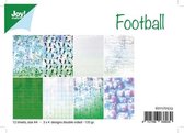 Joy!Crafts • Papierset A4 Voetbal 3x4pcs dubbelzijdig 200g