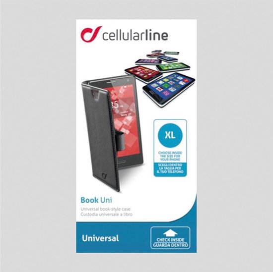 Cellular Line - Cellular Line Cell Bookcase Universal Zwart 4.2 Xl -  Garantie de... | bol.com