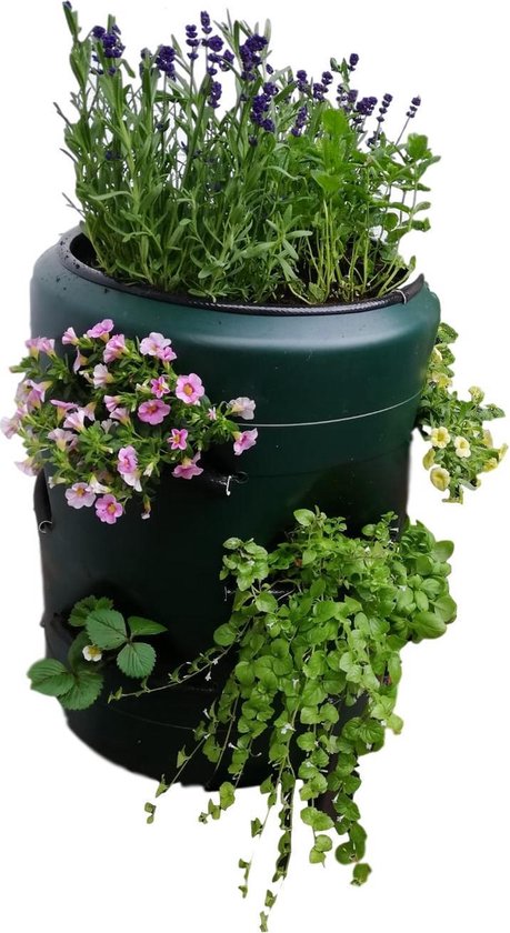 Balkonton verticale tuin met wormenhotel