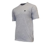Lichtgrijs T-shirt van Donnay met zwart logo, op witte achtergrond.
