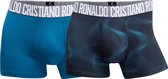 CR7 - Heren - 2-Pack Microfiber Trunk Boxershorts - Blauw - XL