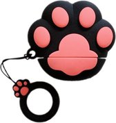 Airpods Hoesje - Airpods Case - Dieren - Honden Pootje - Zwart - Valentijn Cadeautje voor Hem Haar - Valentijnsdag Cadeau