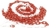 Ketting voor doorgang - kleur rood/wit - lengte 10 m