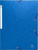 50x Scotten Elastomap zonder klep in gewafeld glanskarton 600g/m2 - A4, Blauw