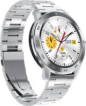 Belesy® Connection - Smartwatch - Horloge - 1.3 inch - Kleurenscherm - Full Touch - Bluetooth Bellen - Zilver - Staal