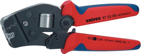 KNIPEX 97 53 09 zelfinstellende krimptang voor adereindhulzen met voorinvoering met meer-componentengrepen gebruineerd 190 mm KNIPEX 97 53 09 zelfinstellende krimptang voor adereindhulzen met voorinvoering met meer-componentengrepen gebruineerd 190 mm