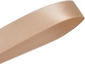 Satijn Lint 16mm (1,6cm) | Satijnlint | Licht Bruin (835) | Luxe Dubbelzijdige Kwaliteit | Cadeau Lint | Kerstlint | Rol van 22,85 Meter