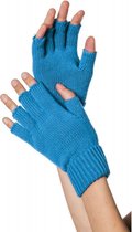 Vingerloze Handschoenen - Turquoise - Carnaval - One Size - Unisex - Een Paar