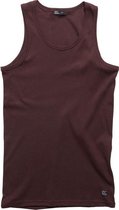 Vintage Industries Bryden rib singlet burgundy