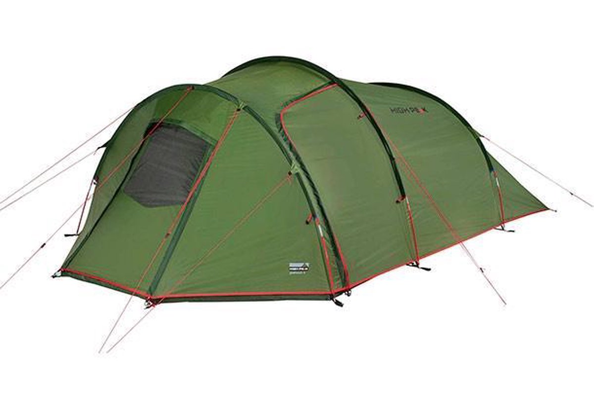 | High Peak Tunneltent Goshawk 4.0 400 X 230 X 140 Tent Coleman Waterfall 4 persoons. Je kan in de voortent