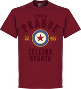 T-Shirt Sparta Prague Established - Rouge Chili - XL