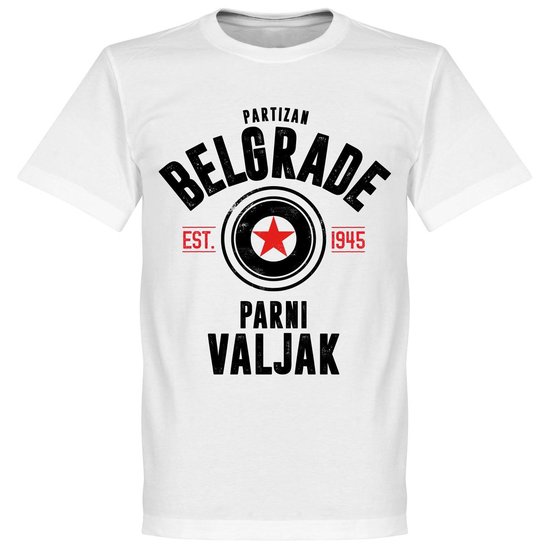 Partizan Belgrado Established T-Shirt - Wit - XXXXL