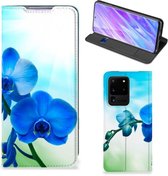 Smart Cover Geschikt voor Samsung Galaxy S20 Ultra Orchidee Blauw