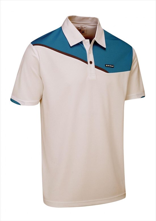 Polo de golf Urban Corby - Blanc / Aqua