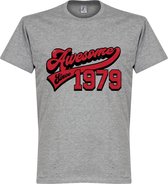 Awesome Since 1979 T-Shirt - Grijs - XXL