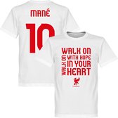 Liverpool Mané Walk On T-Shirt - Wit - XS