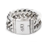 SILK Jewellery - Zilveren Schakel Armband - Vishnu 103.19 - Maat 19