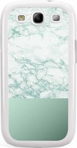 Samsung S3 (Neo) hoesje - Minty marble | Samsung Galaxy S3 Neo case | Hardcase backcover zwart