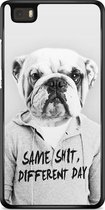 Huawei P8 Lite hoesje - Bulldog - Zwart