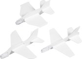 Creotime Vliegtuig Zelfbouw Wit 3 Stuks
