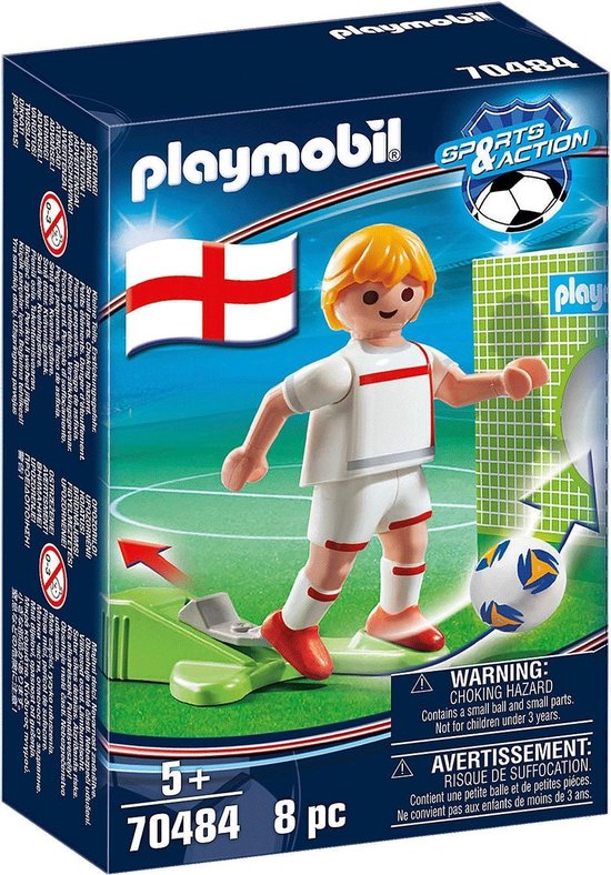 PLAYMOBIL Sports & Action Joueur de foot Anglais - 70484
