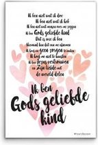 Cadeaubord kunststof A4 - Gods geliefde kind - Hart