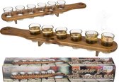 Wooden Shotglas Houder