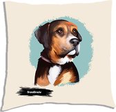Sierkussen - Brandlbracke - Wit - 45 Cm X 45 Cm