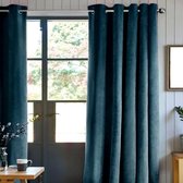 Fluwelen gordijn 100% polyester - Intens blauw - 140x250 cm