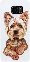 ADEL Siliconen Back Cover Softcase Hoesje Geschikt voor Samsung Galaxy S7 - Yorkshire Terrier Hond
