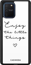 Samsung S10 Lite hoesje - Enjoy life | Samsung Galaxy S10 Lite case | Hardcase backcover zwart