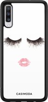 Samsung A70 hoesje - Kiss wink | Samsung Galaxy A70 case | Hardcase backcover zwart