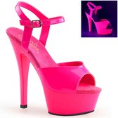 Pleaser Sandaal met enkelband -39 Shoes- KISS-209UV US 9 Roze