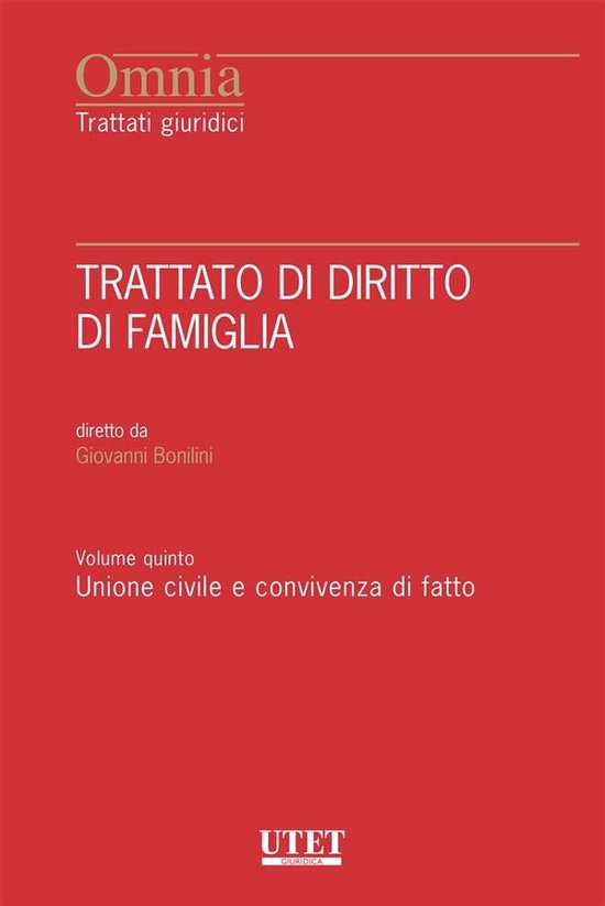 Trattato di Diritto di Famiglia - Vol. V: Unione civile e co ... - cover