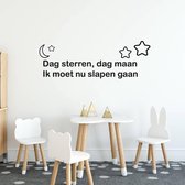 Muursticker Dag Sterren, Dag Maan - Groen - 120 x 41 cm - baby en kinderkamer