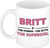 Britt The woman, The myth the supergirl cadeau koffie mok / thee beker 300 ml