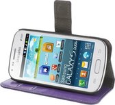 MW Wallet Book Case Paars voor Samsung Galaxy Trend Plus