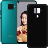 Hoesje Geschikt voor: Huawei Mate 30 Lite - Silicone - Zwart