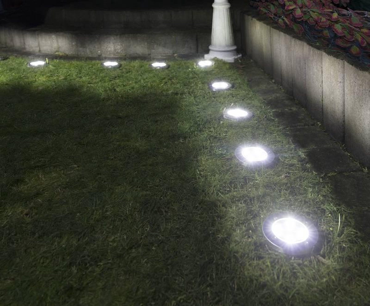 Wetelux LED Grondspots Solar Tuin Set Tuinverlichting Zonne Energie