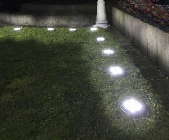 LED Grondspots Solar Tuin Set - Tuinverlichting - Zonne Energie - Waterdicht 4... | bol.com