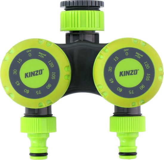 Kinzo Watertimer - Tijdklok - Mechanisch - Dubbele Toevoer - 5 - 120 Min. Water Geven