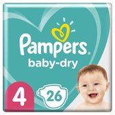 Pampers Baby-Dry - Maat 4 (9-14kg) - 26 Luiers