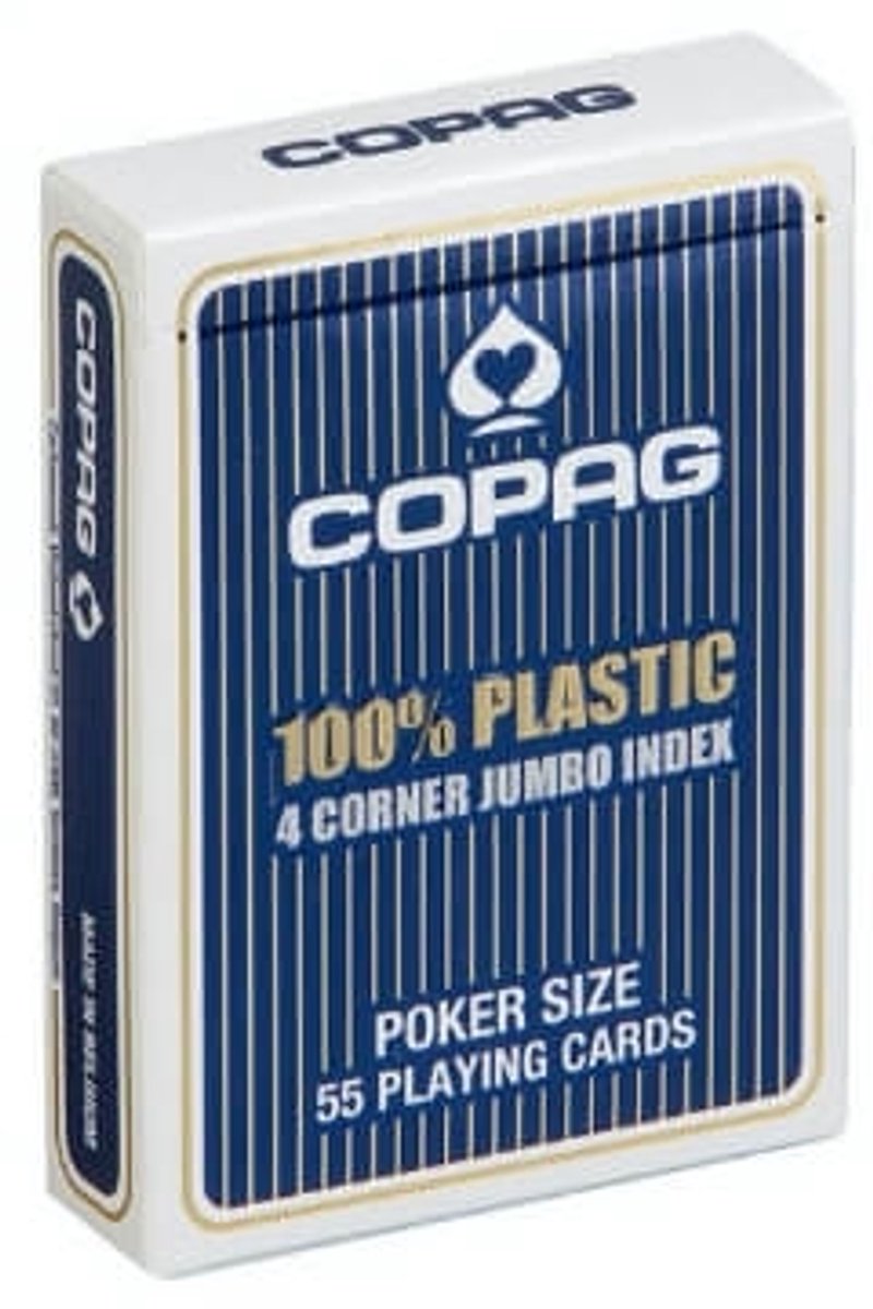 COPAG poker speelkaarten blauw 4 hoeken