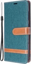 Denim Book Case - Samsung Galaxy A51 Hoesje - Groen