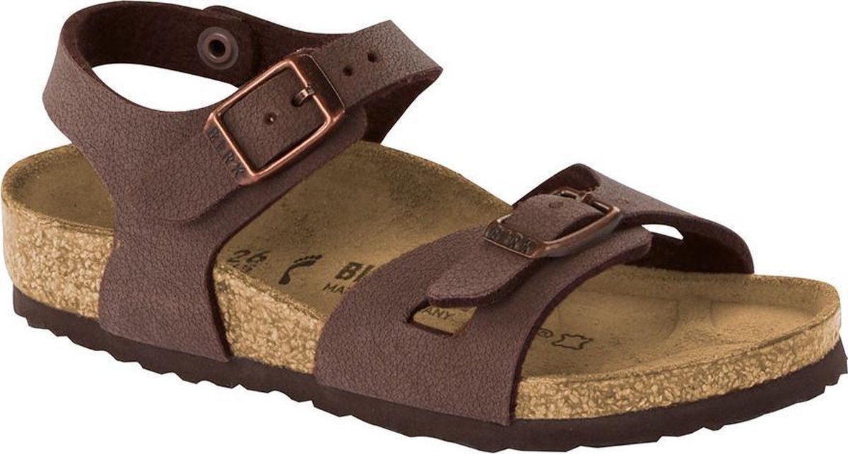 Birkenstock Rio Mocha Narrow Easy Nubuck Kindersandaal 30 Bruin