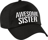 Awesome sister pet / cap zwart voor dames - baseball cap - cadeau petten / caps voor zus / zusje