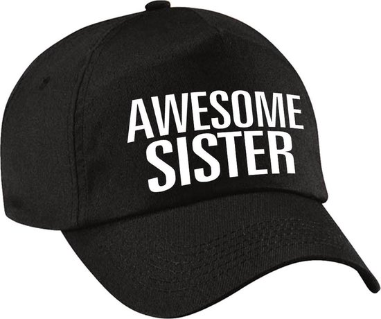 zakdoek breng de actie Generaliseren Awesome sister pet / cap zwart voor dames - baseball cap - cadeau petten /  caps voor... | bol.com