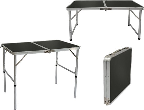 Table de camping réglable en hauteur 90x60x70 cm Table pliante légère Table  de voyage... | bol.com