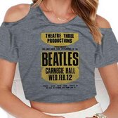 The Beatles Crop top -L- Carnegie Hall Grijs